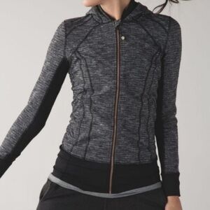 Lululemon Daily Practice Jacket Full Zip Black Heathered